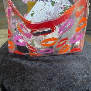 Makeup bag and assortment of makeup